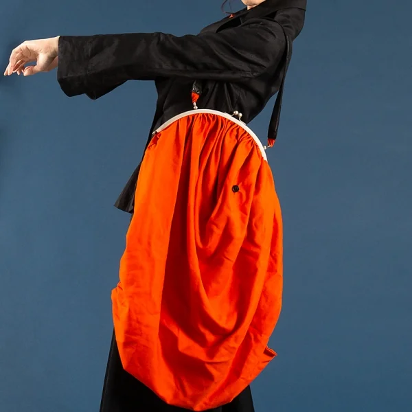 ヨウジヤマモト ファムYohji Yamamoto FEMME がま口2WAYショルダーバッグ オレンジ K-114521_018