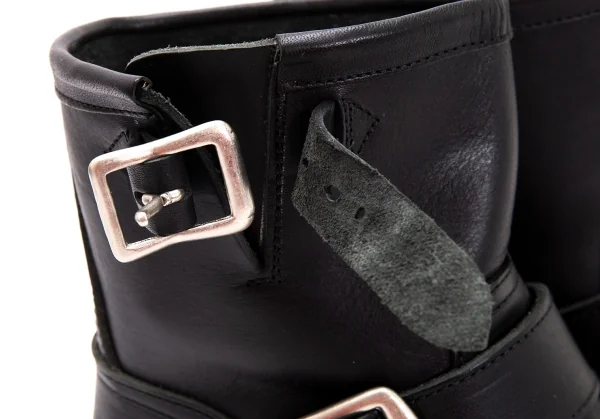 新品!ワイズY's ベルテッドレザーラバーソールブーツ 黒4(23.5位) K-114522_010