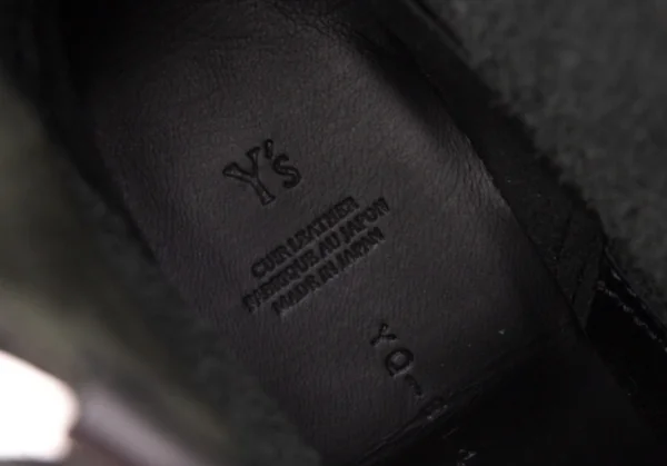 新品!ワイズY's ベルテッドレザーラバーソールブーツ 黒4(23.5位) K-114522_012