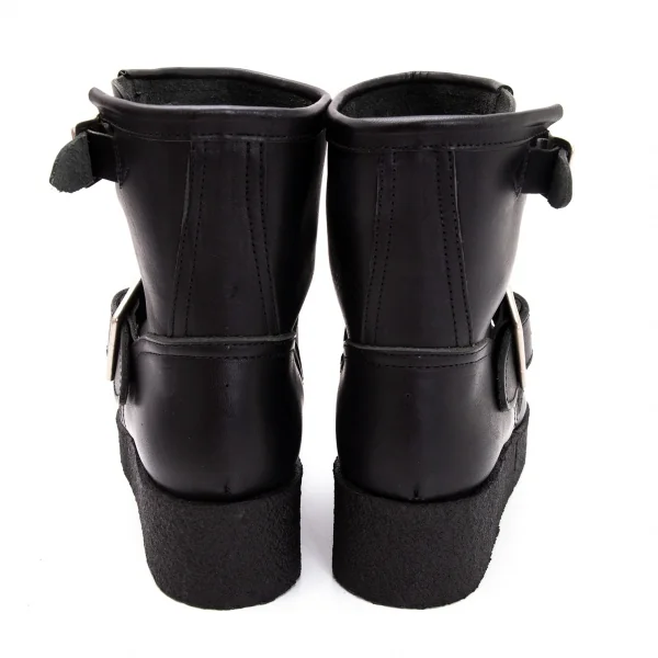 新品!ワイズY's ベルテッドレザーラバーソールブーツ 黒4(23.5位) K-114522_004