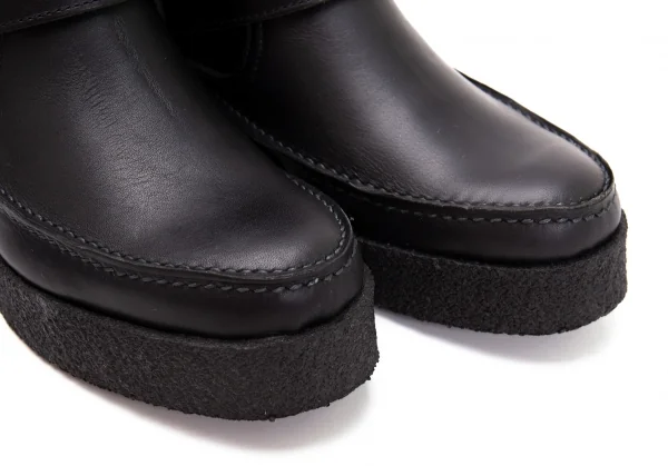 新品!ワイズY's ベルテッドレザーラバーソールブーツ 黒4(23.5位) K-114522_006