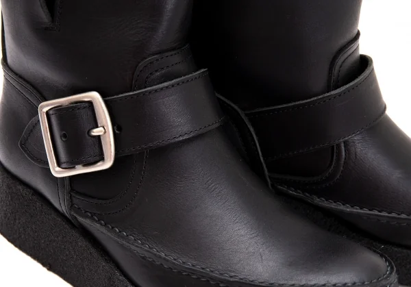 新品!ワイズY's ベルテッドレザーラバーソールブーツ 黒4(23.5位) K-114522_007