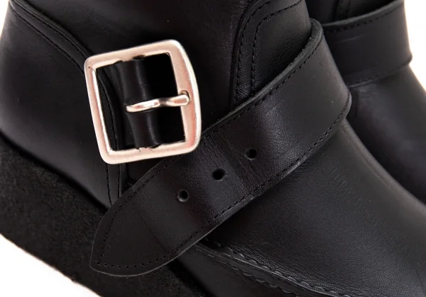 新品!ワイズY's ベルテッドレザーラバーソールブーツ 黒4(23.5位) K-114522_008