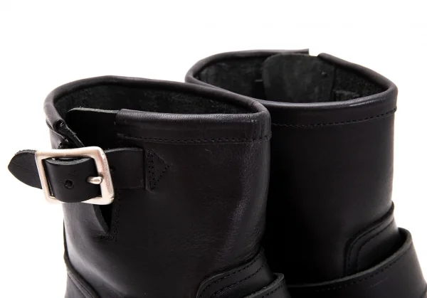 新品!ワイズY's ベルテッドレザーラバーソールブーツ 黒4(23.5位) K-114522_009