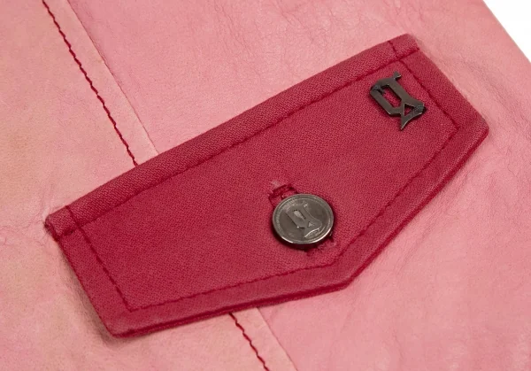 ジョンガリアーノJohn Galliano シープレザーナポレオンジャケット ピンク40 K-114528_010