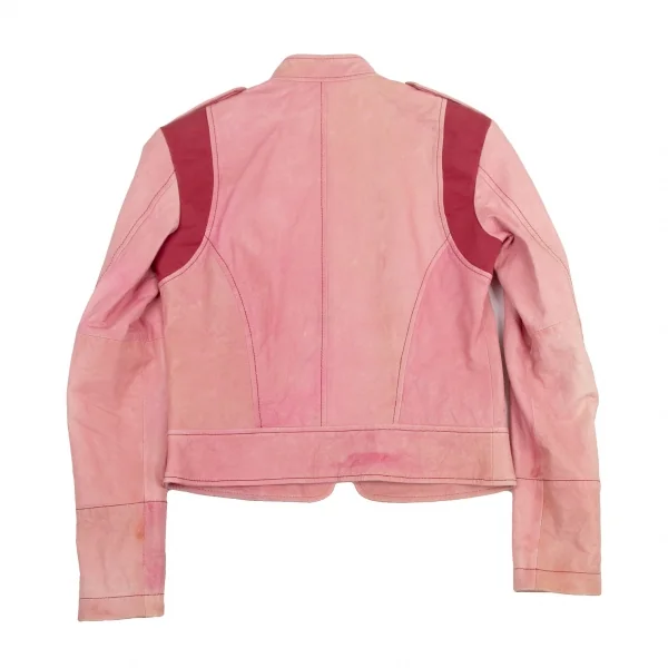 ジョンガリアーノJohn Galliano シープレザーナポレオンジャケット ピンク40 K-114528_014