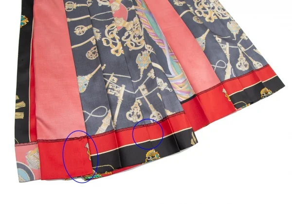 トリココムデギャルソンtricot COMME des GARCONSスカーフ柄インサイドアウト切替ワンショルダースカート 黒マルチM K-114546_006