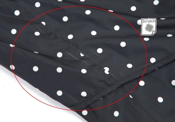 センソユニコt.b SENSOUNICO ポリドットベルテッドダブルジップコート 黒白38 K-114551_009