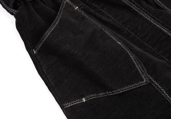 ヒロコビスHIROKO BIS フロントレイヤードベルテッドコート 黒11 K-114552_011