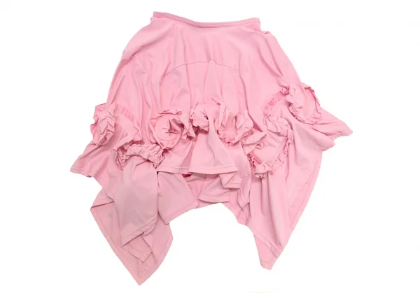 コムデギャルソンCOMME des GARCONS ワイヤーフリルデザインストレッチアシンメトリースカート ピンクS K-114573_002