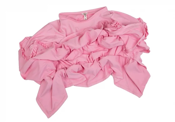 コムデギャルソンCOMME des GARCONS ワイヤーフリルデザインストレッチアシンメトリースカート ピンクS K-114573_008
