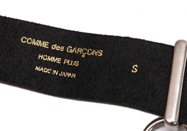 コムデギャルソンオムプリュスCOMME des GARCONS HOMME PLUS チェーンビジュー装飾ワイドベルト 黒S K-114584_018