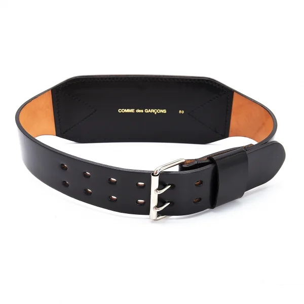 コムデギャルソンCOMME des GARCONS コルセットレザーベルト 黒80 K-114585_001