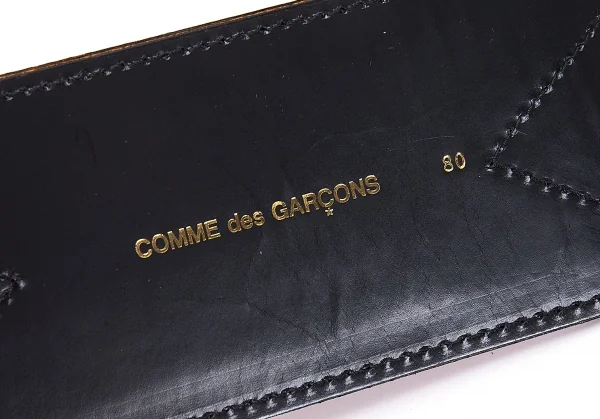 コムデギャルソンCOMME des GARCONS コルセットレザーベルト 黒80 K-114585_009