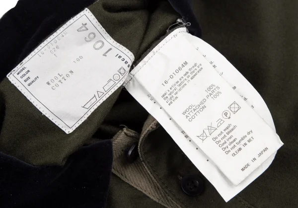 sacai Velor Collar Switching Wool Polo Shirt K-114586_016