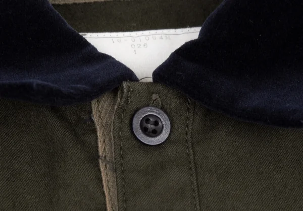 sacai Velor Collar Switching Wool Polo Shirt K-114586_003