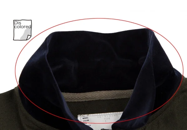 sacai Velor Collar Switching Wool Polo Shirt K-114586_005