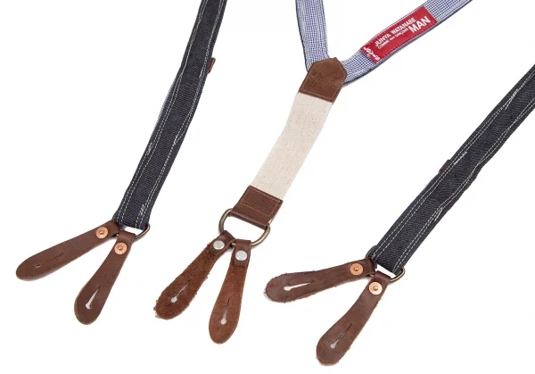 ジュンヤワタナベ マン コムデギャルソン×リーバイスJUNYA WATANABE MAN COMME des GARCONS×Levi's 裏チェックデニムサスペンダー インディゴ K-114594_003