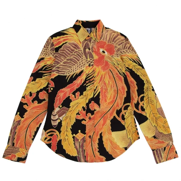 ジーンズポールゴルチエJean's Paul GAULTIER コットン鳳凰プリントシャツ