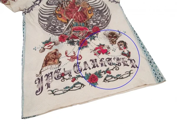 Jean-Paul GAULTIER Tatoo Printed T Shirt K-114611_009