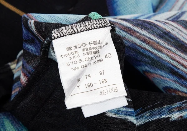 ジャンポールゴルチエ ファムJean Paul GAULTIER FEMME 宗教画プリントパワーネットカットソー 黒40 K-114620_016