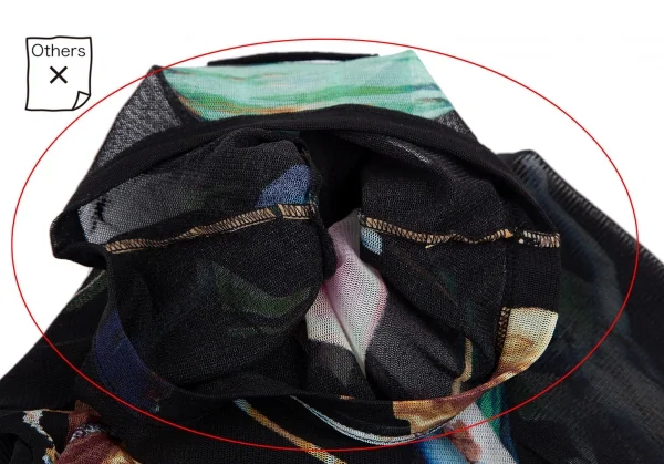 ジャンポールゴルチエ ファムJean Paul GAULTIER FEMME 宗教画プリントパワーネットカットソー 黒40 K-114620_004