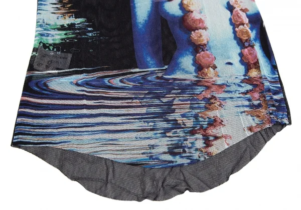 ジャンポールゴルチエ ファムJean Paul GAULTIER FEMME 宗教画プリントパワーネットカットソー 黒40 K-114620_009