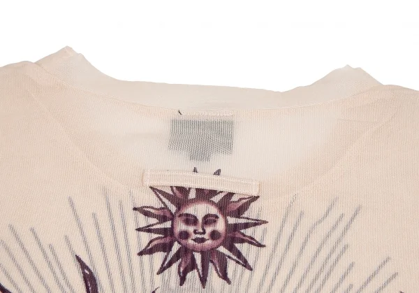 ジャンポールゴルチエ ファムJean Paul GAULTIER FEMME タトゥープリントパワーネットカットソー ベージュ40 K-114621_015