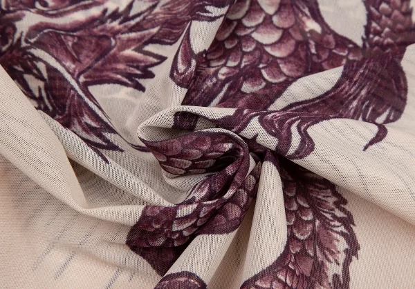 ジャンポールゴルチエ ファムJean Paul GAULTIER FEMME タトゥープリントパワーネットカットソー ベージュ40 K-114621_017