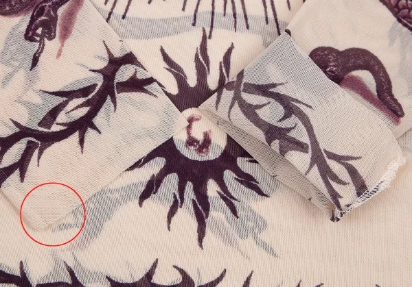 ジャンポールゴルチエ ファムJean Paul GAULTIER FEMME タトゥープリントパワーネットカットソー ベージュ40 K-114621_009