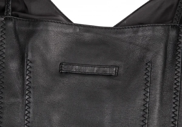 ジャンポールゴルチエ ファムJean Paul GAULTIER FEMME ラムレザービスチェキャミソール 黒40 K-114626_011