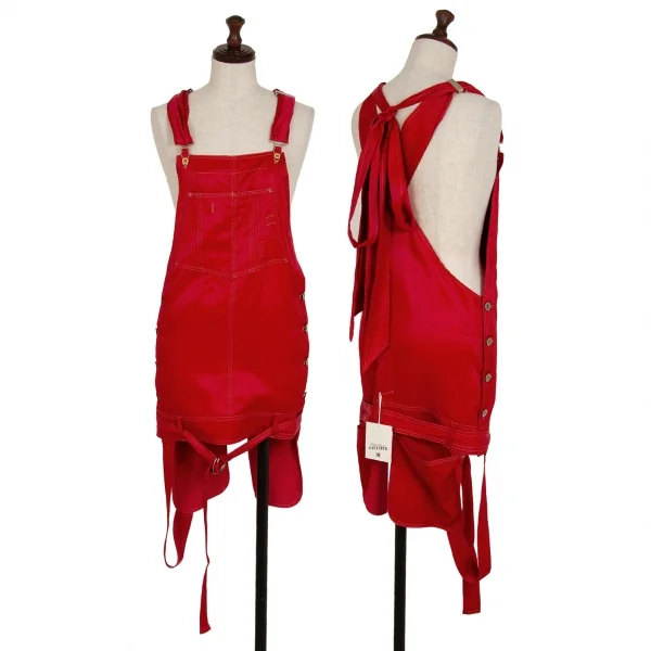 Jean Paul GAULTIER FEMME Side Button Overall Vest Red 40 K-114628_001