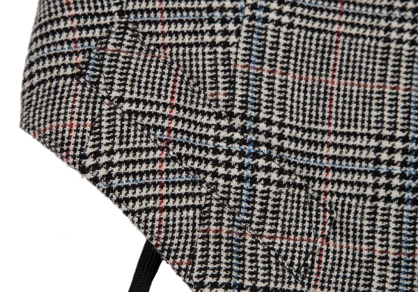 ジャンポールゴルチエ ファムJean Paul GAULTIER FEMME バックレースアップグレンチェックジレベスト 白黒40 K-114632_008