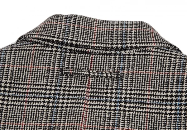 ジャンポールゴルチエ ファムJean Paul GAULTIER FEMME バックプリーツグレンチェック比翼ジャケット 白黒40 K-114633_014