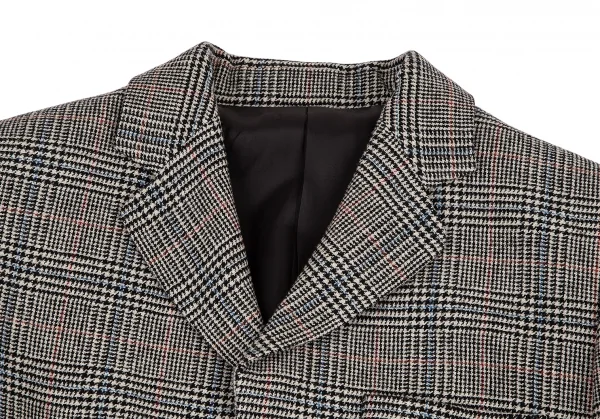 ジャンポールゴルチエ ファムJean Paul GAULTIER FEMME バックプリーツグレンチェック比翼ジャケット 白黒40 K-114633_003