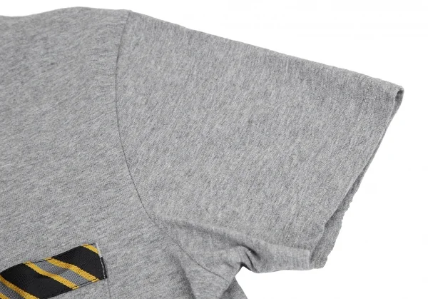 フレッドペリーFRED PERRY レジメンタルストライプ胸ポケットTシャツ グレーM K-114638_004