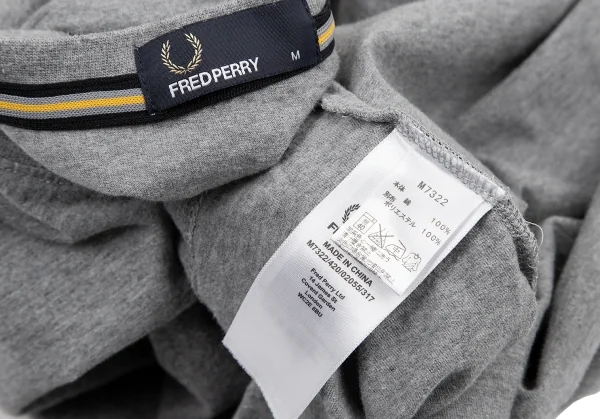 フレッドペリーFRED PERRY レジメンタルストライプ胸ポケットTシャツ グレーM K-114638_009