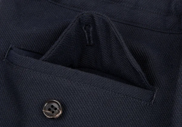 コムデギャルソン オムドゥCOMME des GARCONS HOMME DEUX エステルウールイージーパンツ 紺M K-114641_010