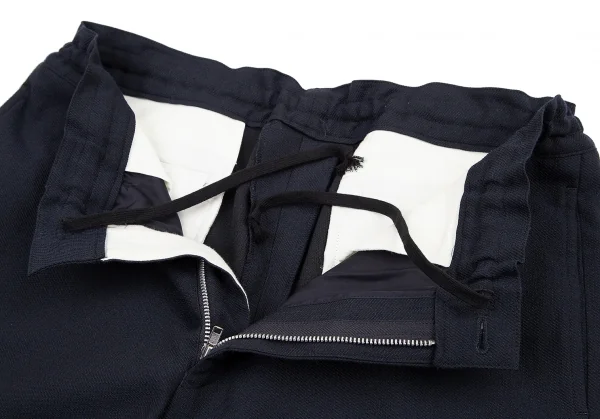 コムデギャルソン オムドゥCOMME des GARCONS HOMME DEUX エステルウールイージーパンツ 紺M K-114641_004