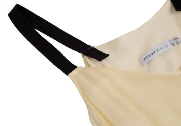 シーバイクロエSEE BY CHLOE ウエストギャザーシフォンノースリーブワンピース クリーム40 K-114648_004