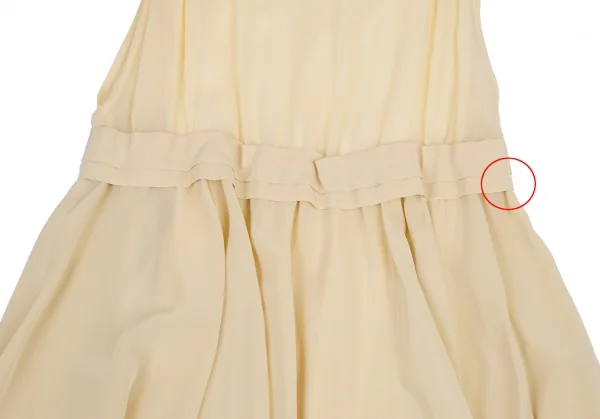 シーバイクロエSEE BY CHLOE ウエストギャザーシフォンノースリーブワンピース クリーム40 K-114648_005