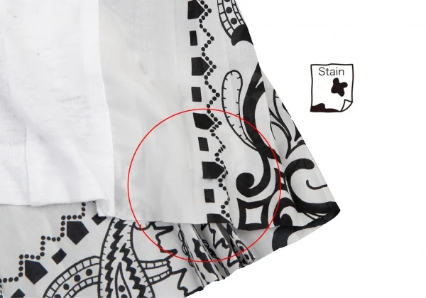 サカイsacai バックペイズリープリントプリーツ切替Tシャツ 白1 K-114650_010