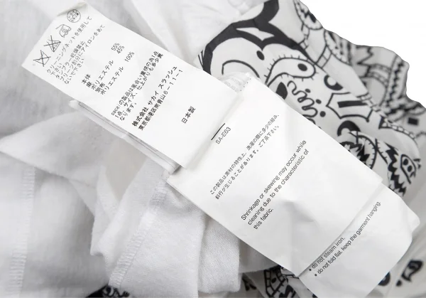サカイsacai バックペイズリープリントプリーツ切替Tシャツ 白1 K-114650_017