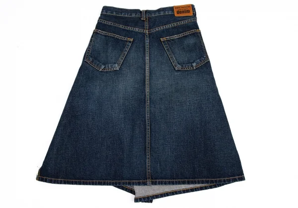 ジュンヤワタナベ コムデギャルソン デニムJUNYA WATANABE COMME des GARCONS denim 解体再構築デニムハーフラップスカート インディゴL K-114655_011