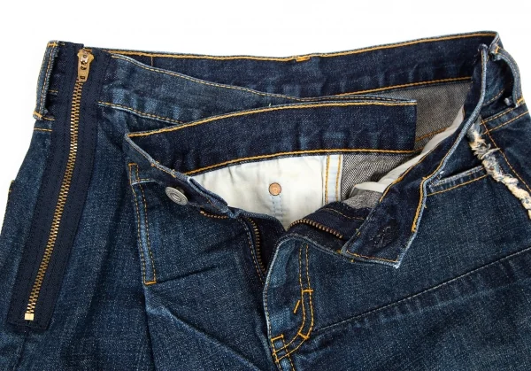ジュンヤワタナベ コムデギャルソン デニムJUNYA WATANABE COMME des GARCONS denim 解体再構築デニムハーフラップスカート インディゴL K-114655_006
