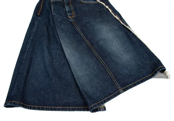 ジュンヤワタナベ コムデギャルソン デニムJUNYA WATANABE COMME des GARCONS denim 解体再構築デニムハーフラップスカート インディゴL K-114655_008