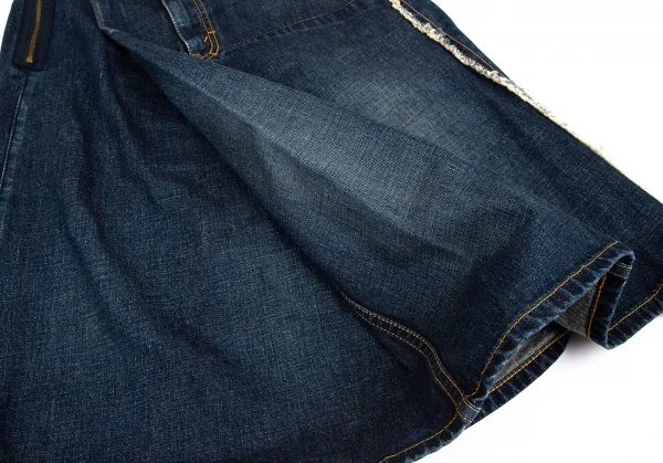 ジュンヤワタナベ コムデギャルソン デニムJUNYA WATANABE COMME des GARCONS denim 解体再構築デニムハーフラップスカート インディゴL K-114655_009