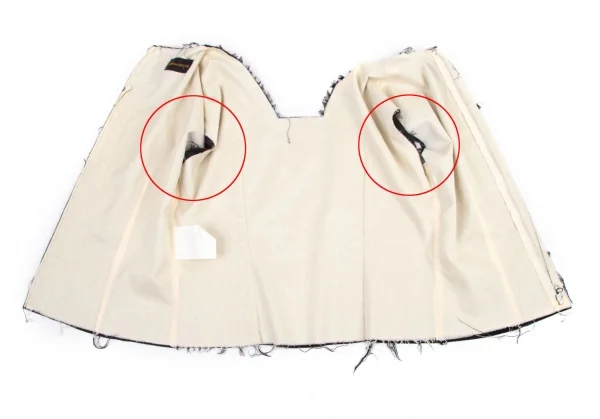 コムデギャルソンCOMME des GARCONS ウールカットオフデザイントップス 黒S位 K-114662_010