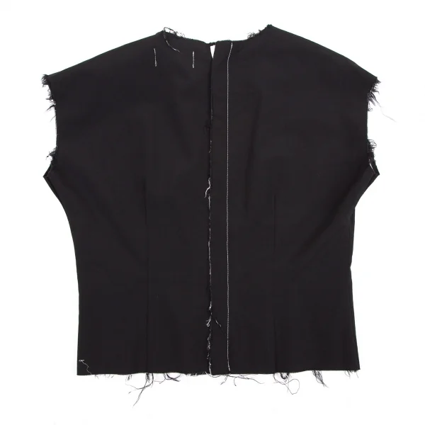 コムデギャルソンCOMME des GARCONS ウールカットオフデザイントップス 黒S位 K-114662_008