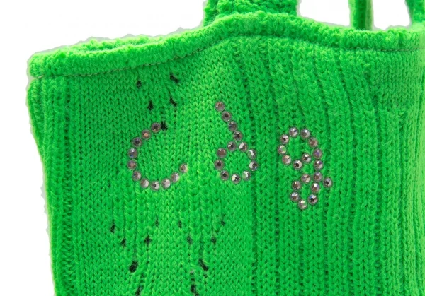 コムデギャルソンCOMME des GARCONS ニットミニトートバッグ 黄緑 K-114670_003